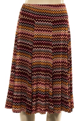 Let nederdel med farverigt print